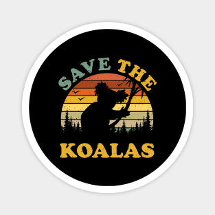 Save The Koalas Vintage Magnet